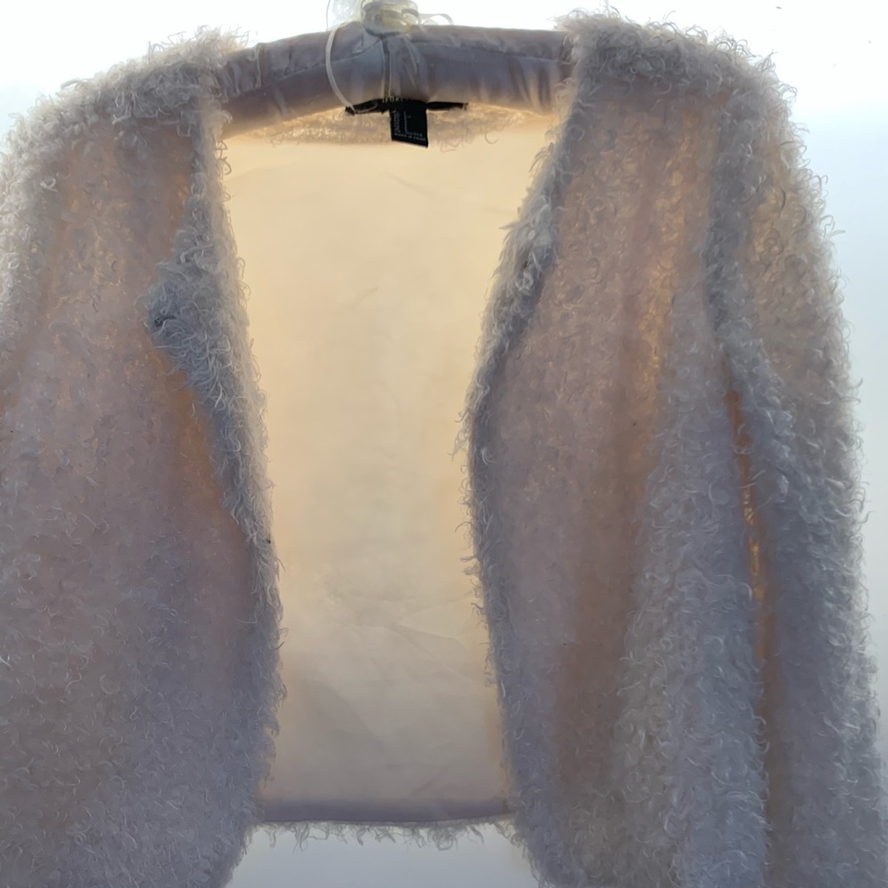 Forever 21 white wool cardigan cover-up